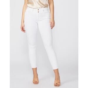 PAIGE Flaunt Denim Bombshell Ankle Blanchette Curvy White Jeans Size 24 NWOT